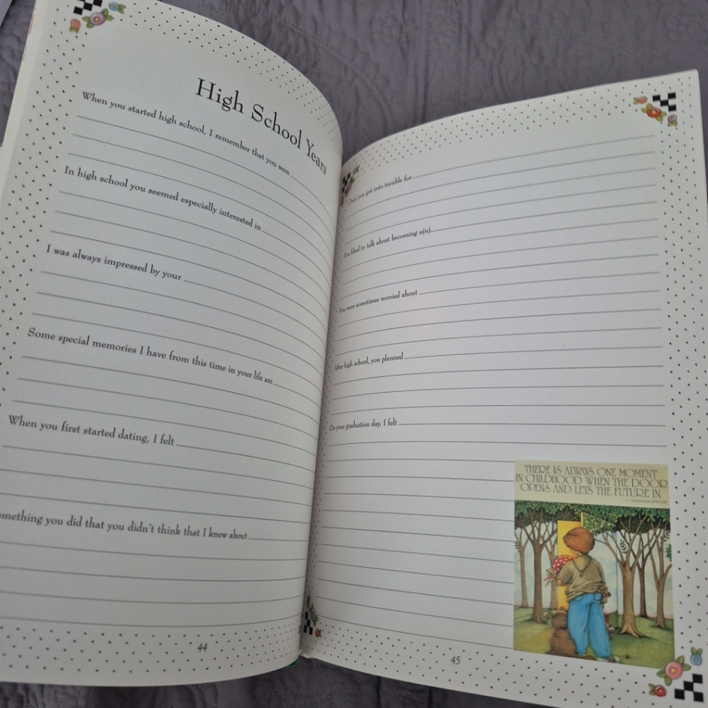 Mother's Journal by Mary Engelbreit 1993 Writing Om Inside Cover Only - Picture 8 of 14